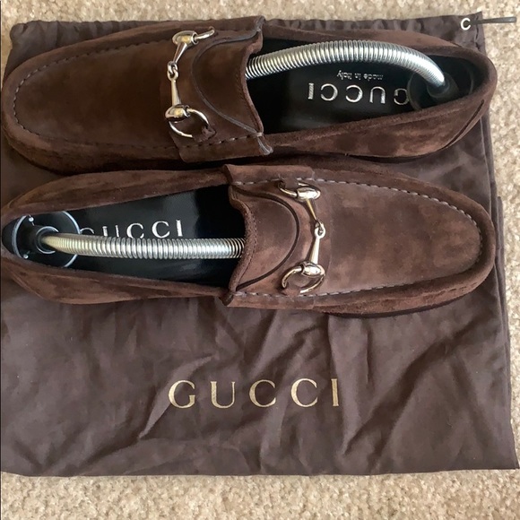 gucci horsebit loafers brown suede - Picture 2 of 6